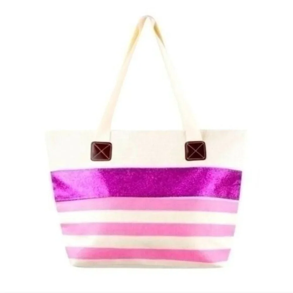 *HP*PINK STRIP TOTE BAG. BRAND NEW.